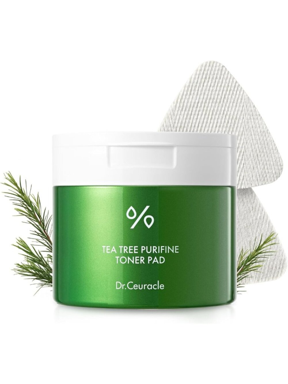 Mild Exfoliating Tea Tree Toner Pads for Pore Care - Double-Textured Face Pads
